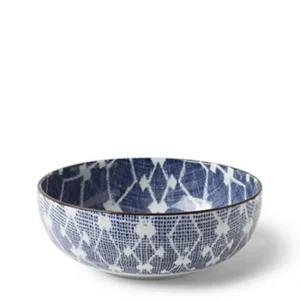 MIYA Company Shallow Bowls | Aizome Hishi 7" Bowl