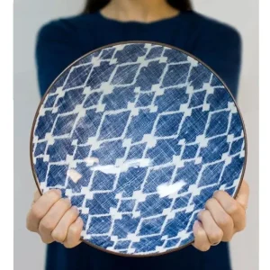 MIYA Company Serving Bowls & Plates | Aizome Hishi 9.75