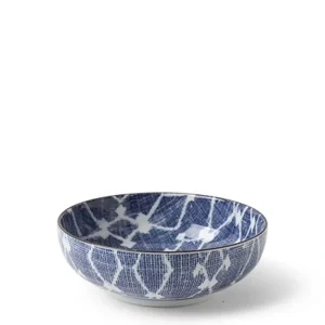 MIYA Company Shallow Bowls | Aizome Hishi 5" Shallow Bowl