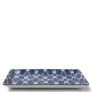 MIYA Company Medium Plates | Aizome Hishi Rectangle Plate