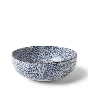 MIYA Company Shallow Bowls | Aizome Mums 7" Bowl