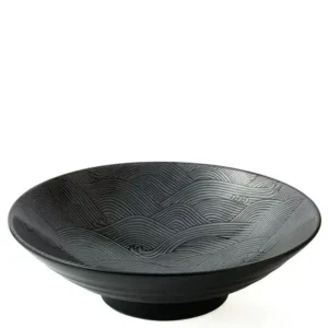 MIYA Company Serving Bowls & Plates | Aranami Black 9.75" Serving Bowl