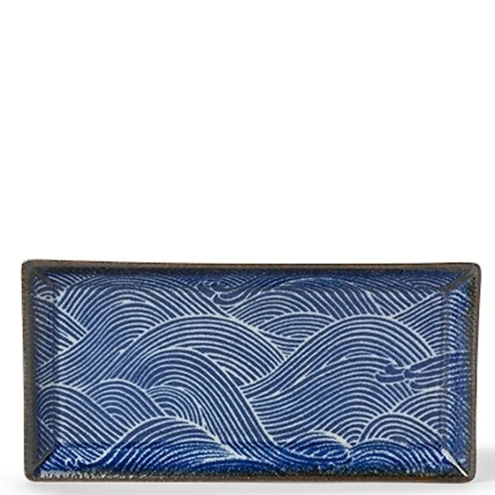 aranami_wave_rectangle_plate_0.webp MIYA Company Medium Plates | Aranami Wave Rectangle Plate