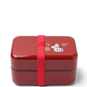 MIYA Company Bento Sets | Bento Box Fortune Cat Red