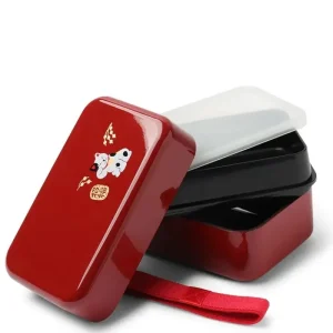 MIYA Company Bento Sets | Bento Box Fortune Cat Red