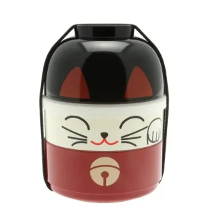 MIYA Company Bento Sets | Bento Set Fortune Cat Red