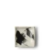 MIYA Company Serving Bowls & Plates | Black & White Brush Sauce Dish