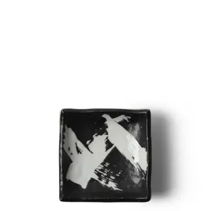 MIYA Company Sauce Dishes | Black & White Brush Sauce Dish