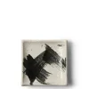 MIYA Company Small Plates | Black & White Brush Small Plate