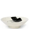 MIYA Company Serving Bowls & Plates | Black Brush Stroke 9.75" Serving Bowl