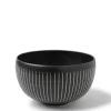 MIYA Company Medium Bowls | Black Cosmos Horsetails Bowl 6-1/4"