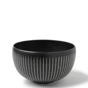 MIYA Company Medium Bowls | Black Cosmos Horsetails Bowl 6-1/4"