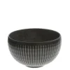 MIYA Company Medium Bowls | Black Cosmos Horsetails Bowl 5-3/8"
