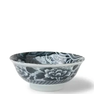 MIYA Company Bowls | Black Ko-Imari Carp Bowl 8-1/4"