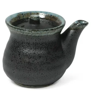 MIYA Company Sauce Pots | Black Tetsuyu 8 Oz. Round Sauce Pot