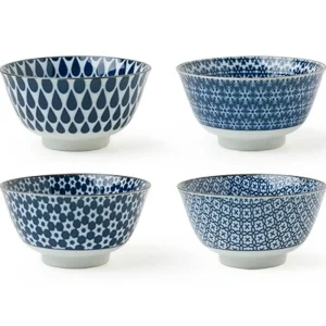 MIYA Company Bowl Sets | Blue & White 5" Bowl Set