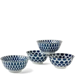 MIYA Company Bowl Sets | Blue & White 6" Bowl Set