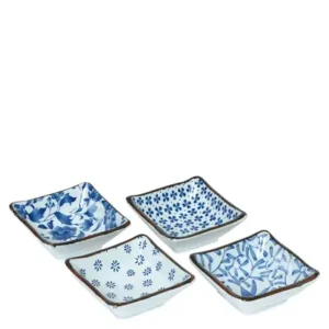 MIYA Company Sauce Dishes | Blue & White 3.25