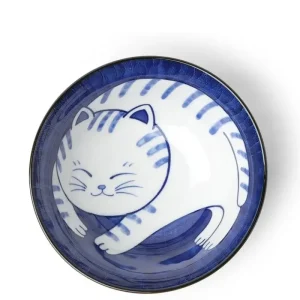 MIYA Company Bowls | Blue & White Cat 5-3/4
