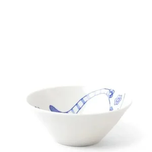MIYA Company Bowls | Blue & White Cat 4.5" Rice Bowl