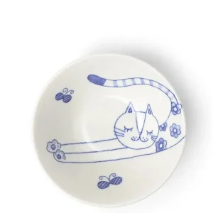 MIYA Company Bowls | Blue & White Cat 4.5
