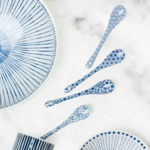 MIYA Company Other Utensils | Blue & White Dessert Spoon Set