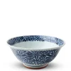 MIYA Company Ramen Bowls | Blue & White Floral 7.75" Noodle Bowl