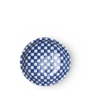 MIYA Company Sauce Dishes | Blue & White Ichimatsu 3.75