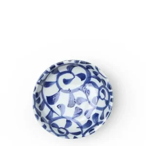 MIYA Company Sauce Dishes | Blue & White Karakusa 3.75