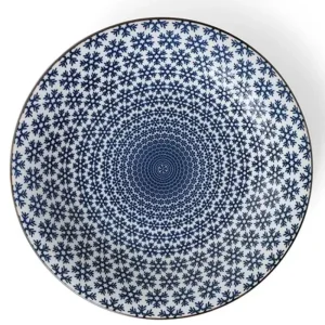 MIYA Company Large Plates | Blue & White Snow 11" Plate