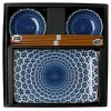 MIYA Company Medium Plates | Blue & White Snow Sushi Set