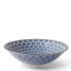 MIYA Company Serving Bowls & Plates | Blue & White Snowflake 9.75" Bowl