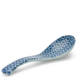 MIYA Company Soup Spoons | Blue & White Soup Spoon Set