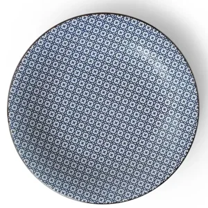 MIYA Company Large Plates | Blue & White Stitch 11" Plate