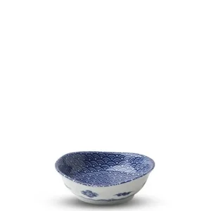 MIYA Company Sauce Dishes | Blue & White Waves 3.75