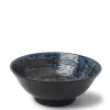 MIYA Company Serving Bowls & Plates | Blue Black Swirl 8.25" Bowl