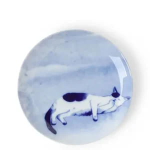 MIYA Company Plates | Blue Cat On Side Plate