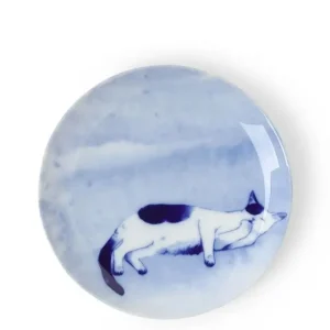 MIYA Company Plates | Blue Cat On Side Plate