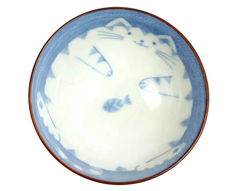 blue_cat_rice_bowl_2.webp MIYA Company Bowls | Blue Cat Rice Bowl