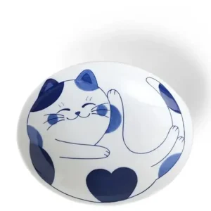 MIYA Company Bowls | Blue Cats 7.5" Oval Bowl