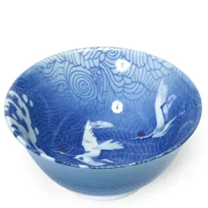 MIYA Company Medium Bowls | Blue Cranes 6" Bowl