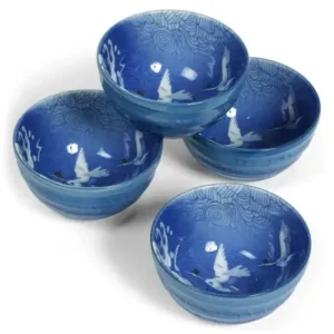 MIYA Company Bowl Sets | Blue Cranes 5.25" Bowl Set
