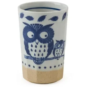MIYA Company Cups/Mugs | Blue Cup Owl 9 Oz