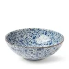 MIYA Company Serving Bowls & Plates | Blue Flowers 8.25" Bowl