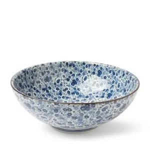 MIYA Company Serving Bowls & Plates | Blue Flowers 8.25