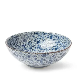 MIYA Company Serving Bowls & Plates | Blue Flowers 8.25