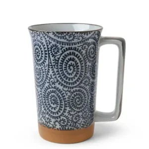 MIYA Company Mugs | Blue Karakusa 12 Oz. Tall Mug