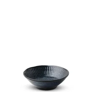 MIYA Company Sauce Dishes | Blue Namako Tokusa 4.5" Shallow Bowl