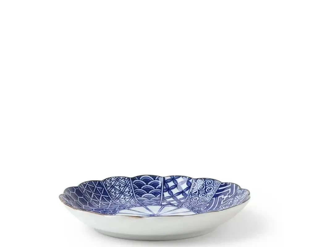 blue_nishiki__plate_2.webp MIYA Company Medium Plates | Blue Nishiki 6.25" Plate