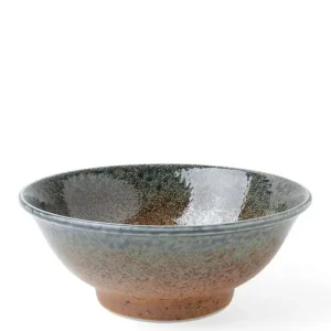 MIYA Company Ramen Bowls | Blue Sand Crackle Bowl 8-1/2
